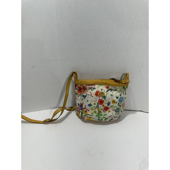 Gucci Flora Canvas Vintage White Yellow Bag Purse Crossbody Floral Japan READ*** - Picture 13 of 16